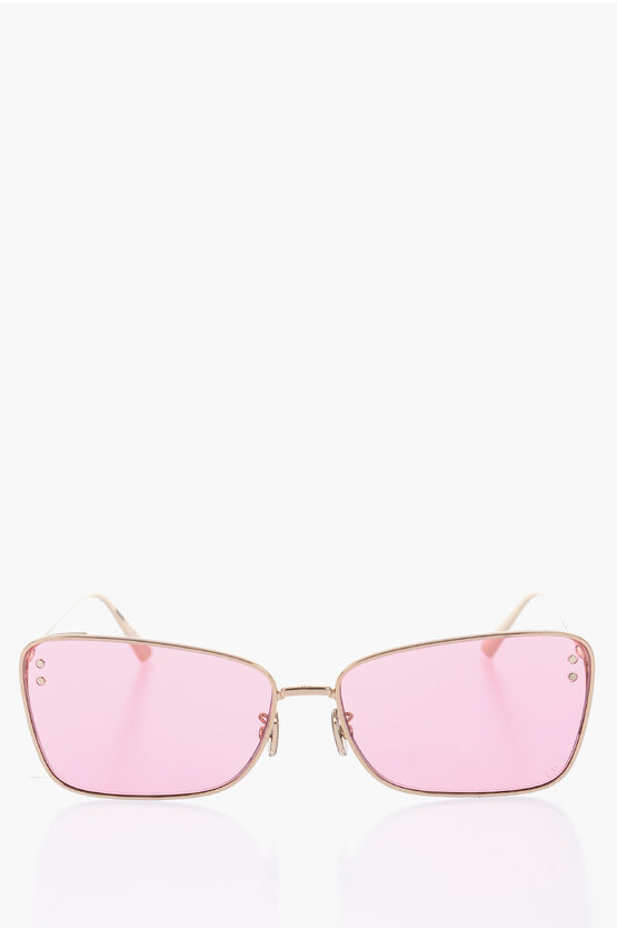 Dior Squared Miss Sunglasses With Golden-frame In Pink