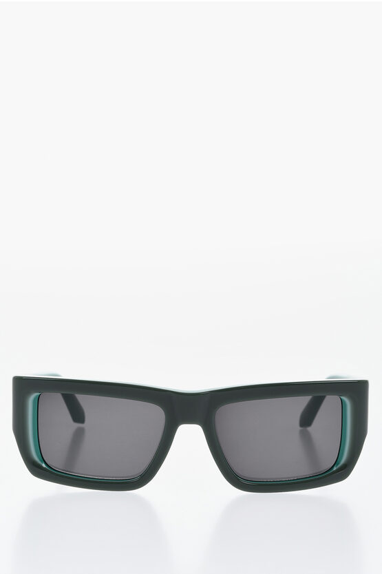 Off-white Squared Prescott Sunglasses With Logoed Rods In Black