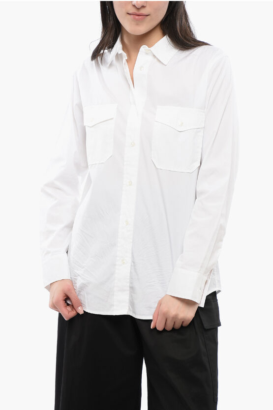 Woolrich Standard Collar Cotton Saharan Shirt