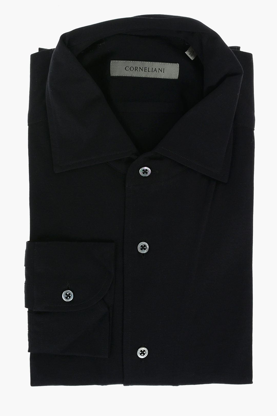 Corneliani Standard Collar Jersey Cotton Shirt men Glamood Outlet