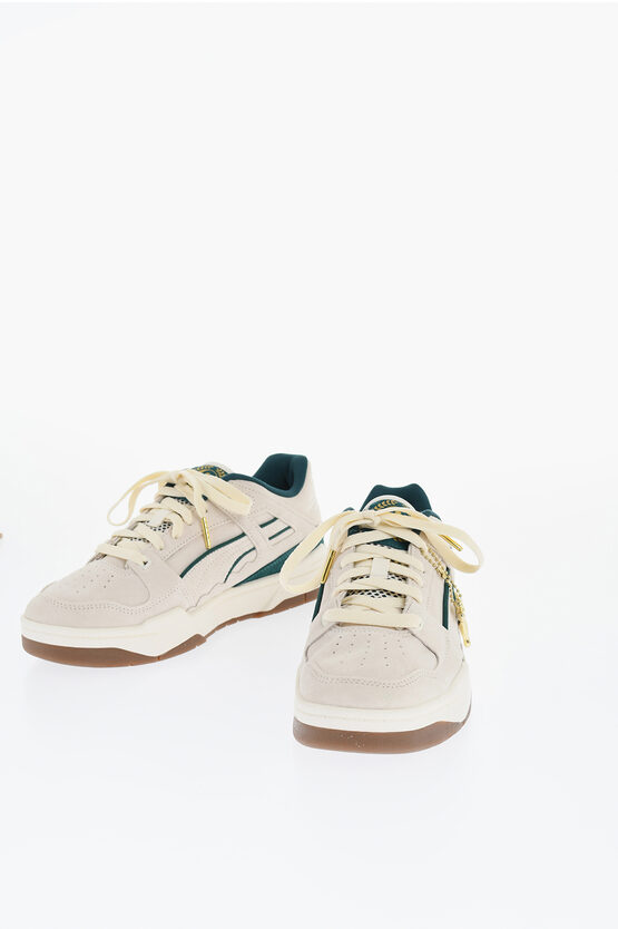 Puma Staple Slipstream Suede Low Top Sneakers With Golden Detail