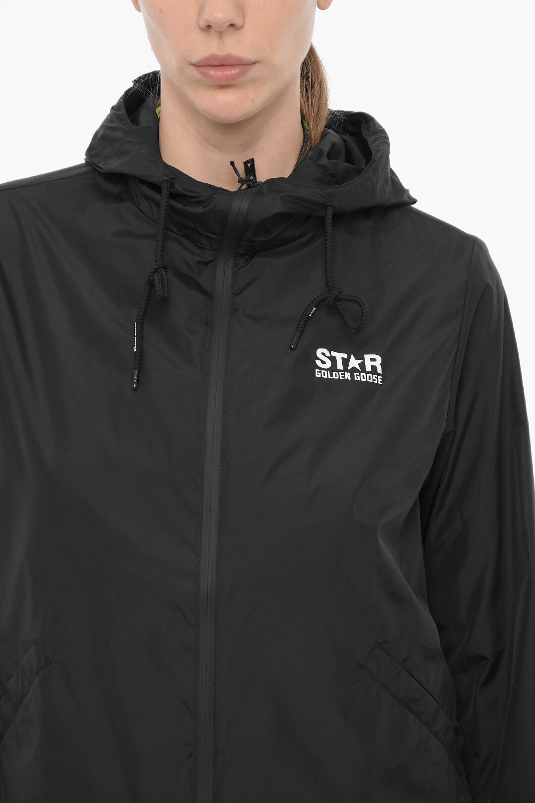 Golden Goose STAR Nylon DARIS Windbreaker Jacket with Hood
