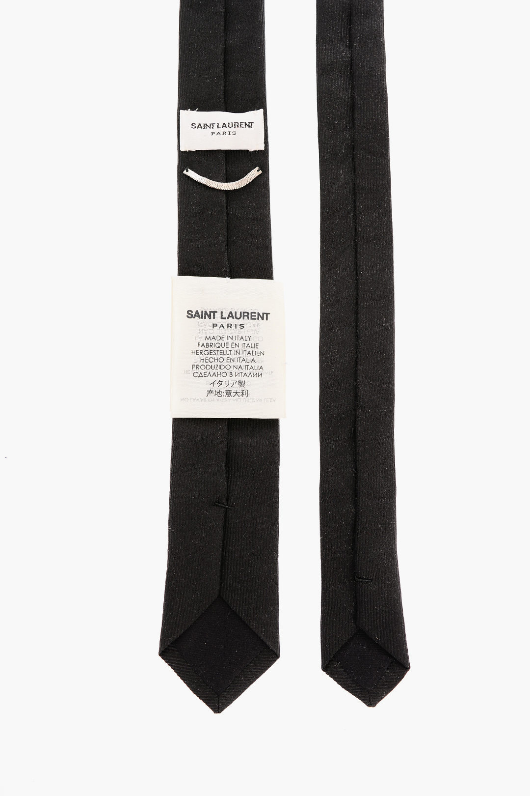 ファッション雑貨・小物その他 Saint Laurent Embroidered Satin Tie Authentic YSL Tie Polka Dot Classic Luxury Yves Saint