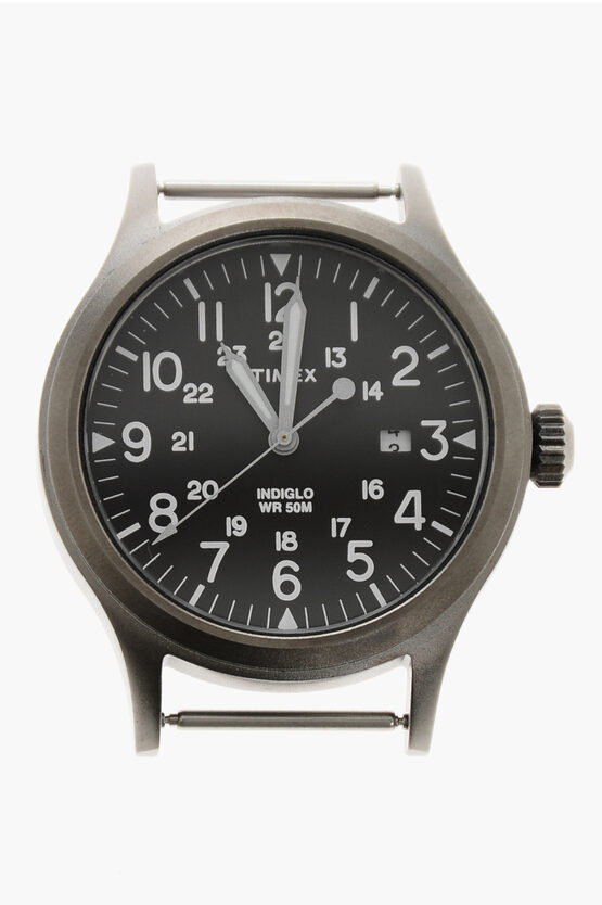 Timex Steel Scout Brook Analog Dial With A 24-hr Display And Quick In Brown