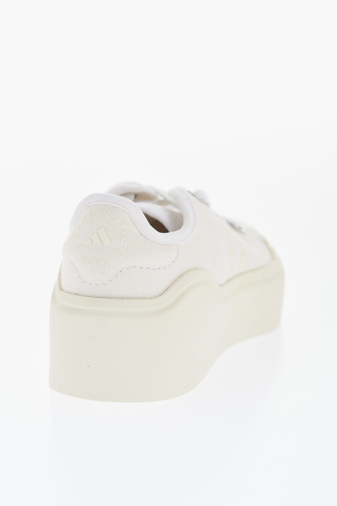 【adidas by Stella McCartney】ロゴ キャンバス 厚底スニーカー Adidas STELLA McCARTNEY Canvas Sneakers with Printed Logo
