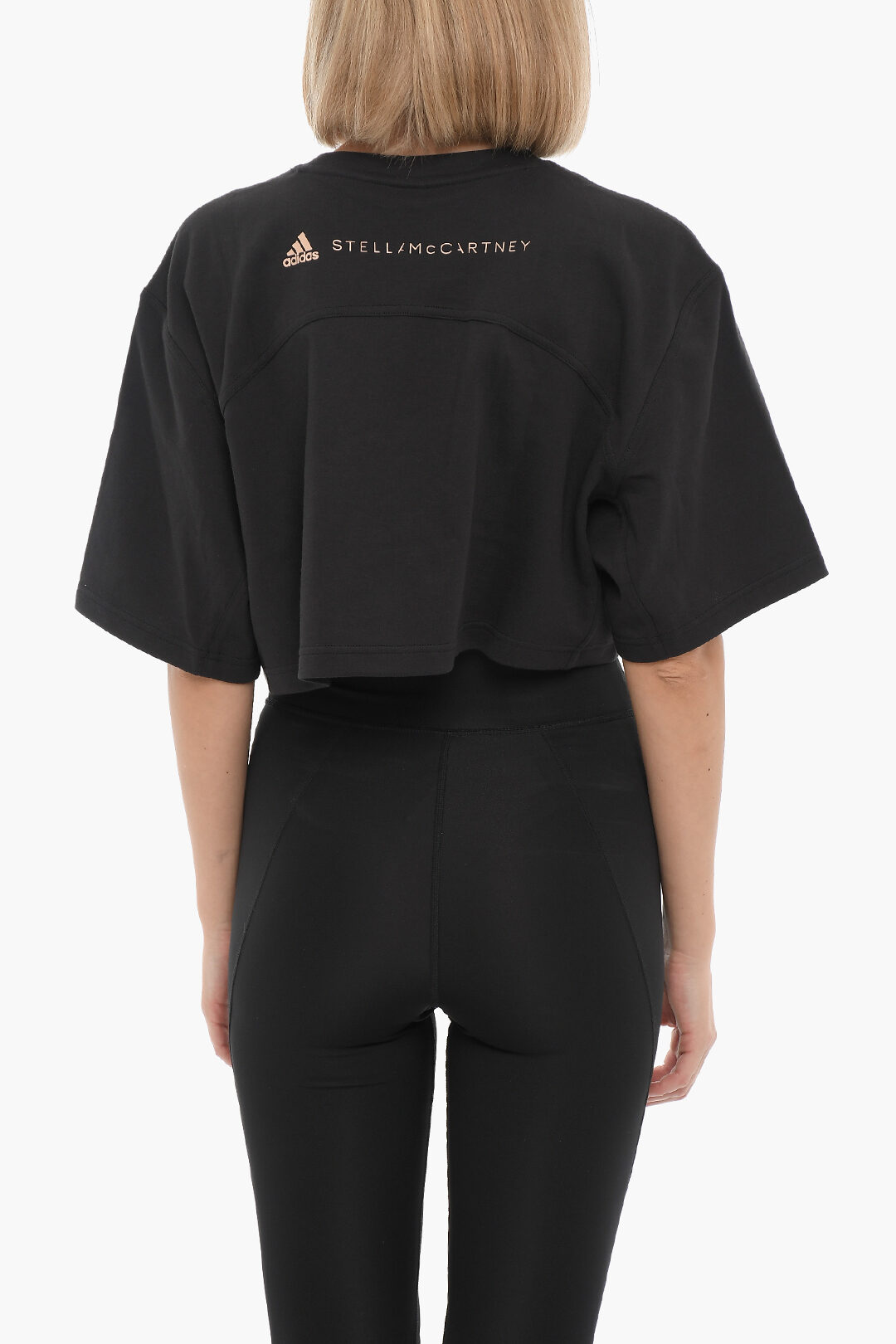 Tシャツ・カットソー STELLA MCCARTNEY TOP WITH LOGO PRINT Adidas STELLA MCCARTNEY Crew-neck Cropped T-Shirt with