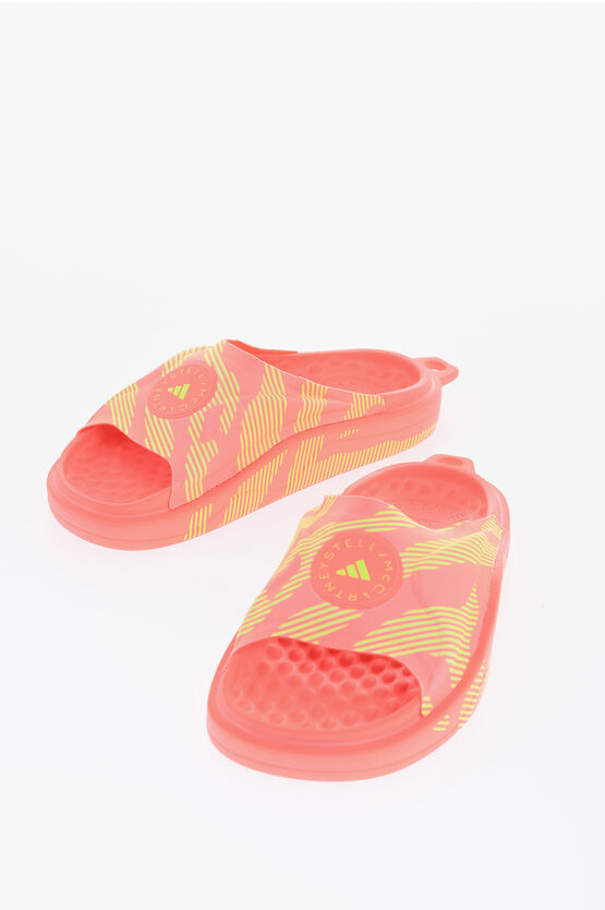 Shop Adidas Originals Stella Mccartney Fabric Two-tone Slides
