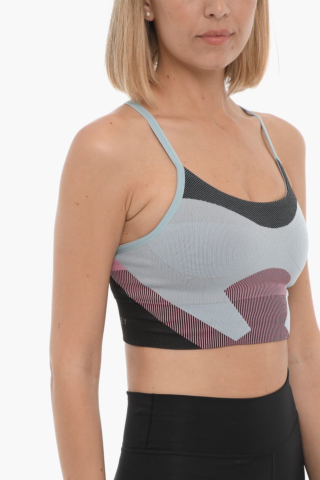 logo embroidered sports bra