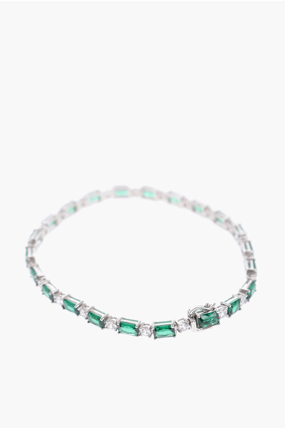 Shop Hatton Labs Sterling Silver Tennis Bracelet With Zircons