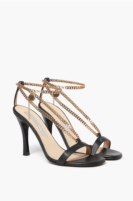 Shop Stella Mccartney Stiletto Heeled Eco-leather Sandals With Chains 10cm