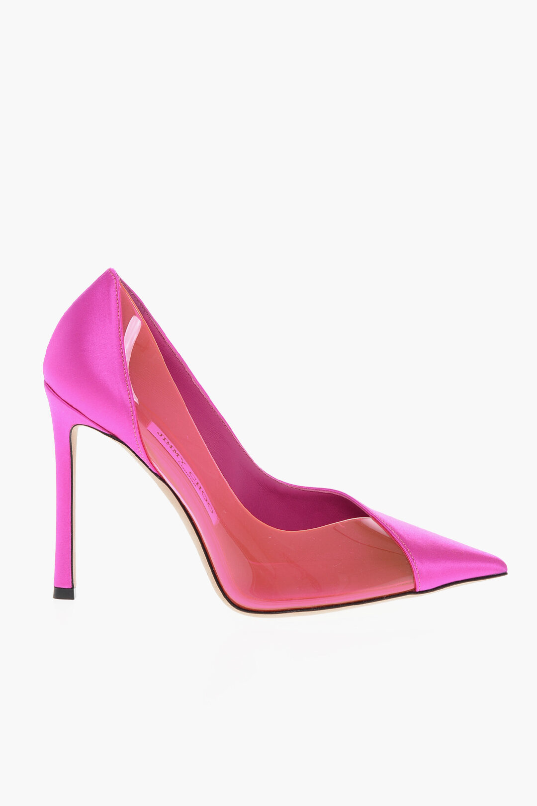 Jimmy Choo Stiletto Hell Satin CASS Pumps with Plexiglass Details 10cm ...