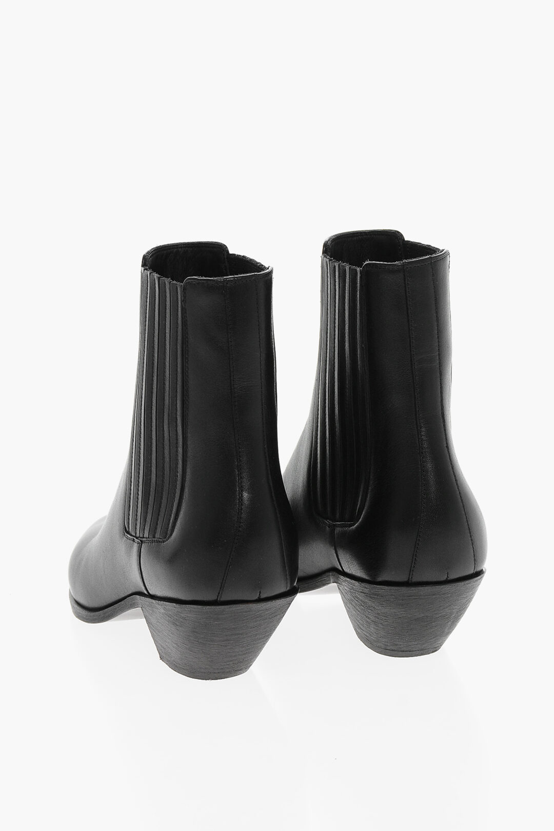 Saint Laurent Stivaletti Texani in Pelle WEST con Bande Laterali