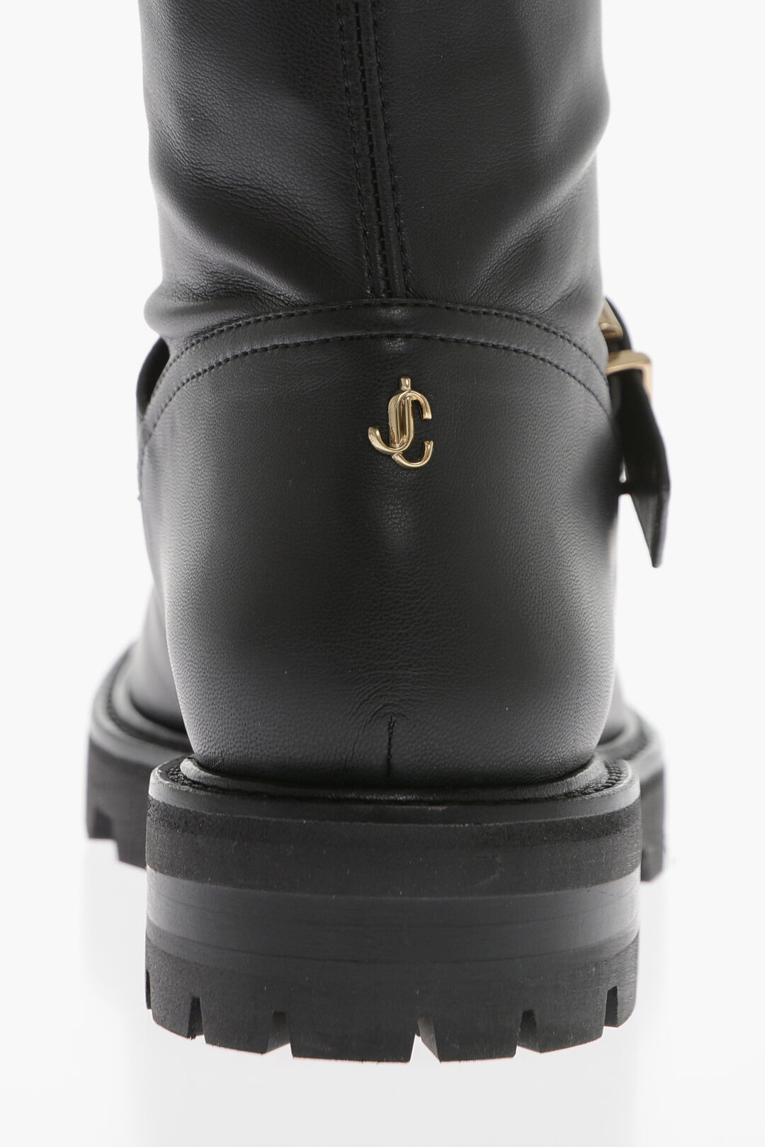 Jimmy Choo Stivali Sopra al Ginocchio BIKER con Suola Carrarmata