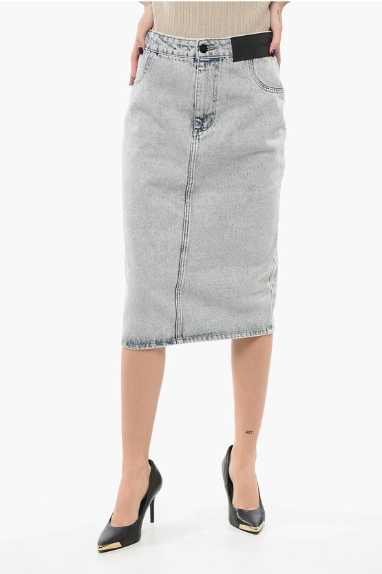 The Mannei Stone Washed Malmo Denim A-line Skirt
