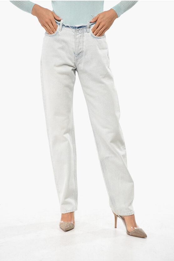 Balenciaga Stonewashed Effect Regular Fit Jeans 18cm In White