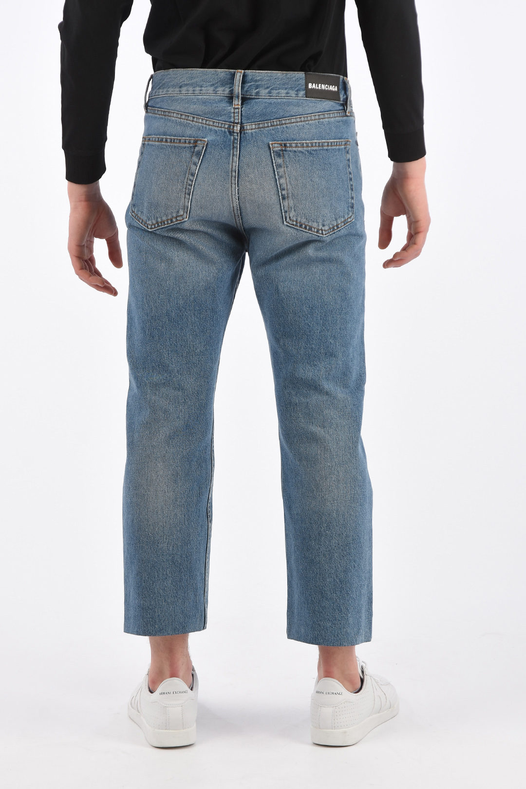 Buy HERE&NOW Men Blue Slim Fit Mid Rise Clean Look Cropped Jeans - Jeans  for Men 4608940 | Myntra