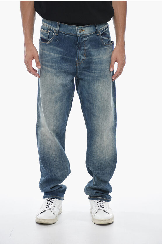 Shop Seven Stonewashed Tapered-fit Denims 19cm