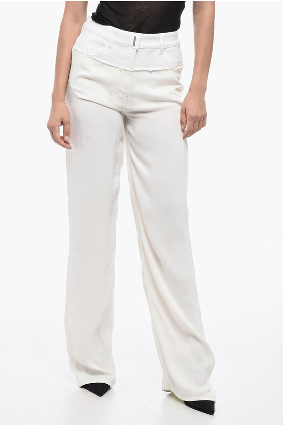 Givenchy Straight Fit Double Fabric Trousers In White