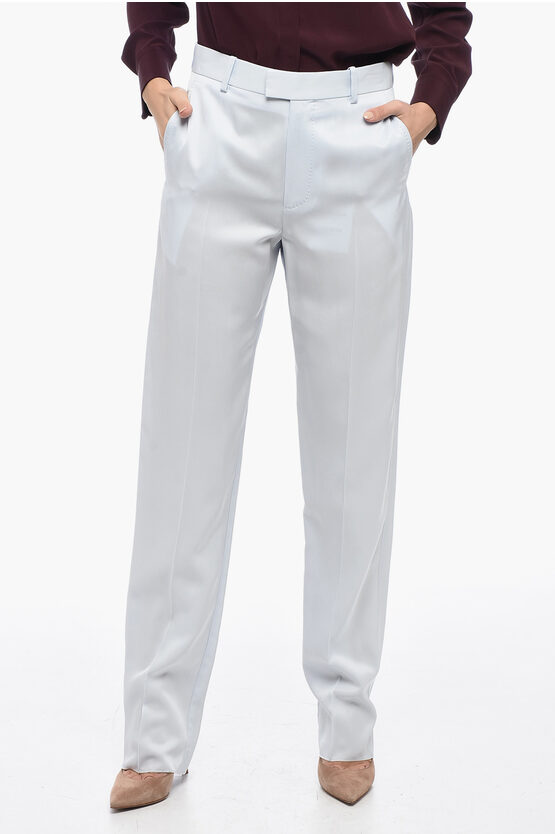 Bottega Veneta Straight-fit Fluid Pants In White