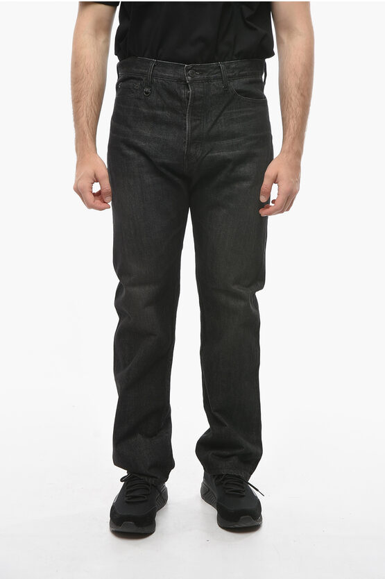 Undercover Straight Fit Multipocketed Denims With Belt Loops 19cm In Black