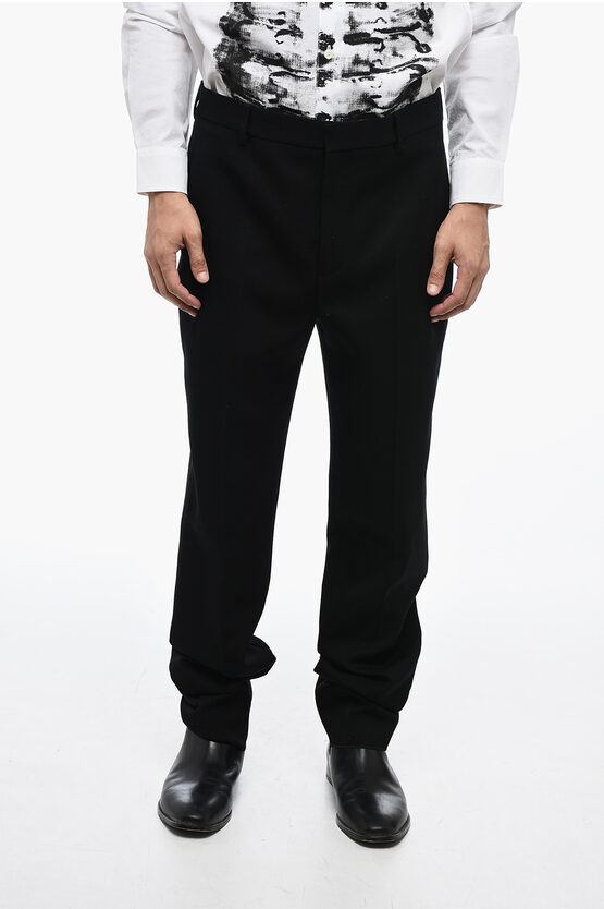 SAINT LAURENT STRAIGHT FIT TAILORING PANTS WITH HIGH WAIST 