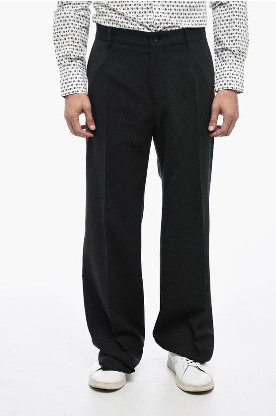 Shop Dolce & Gabbana Straight Fit Tailoring Pants With Pleats