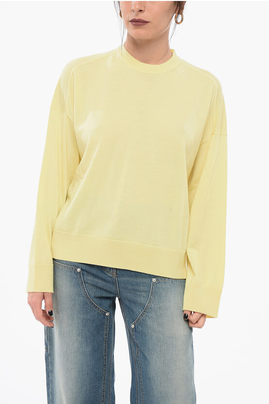Bottega Veneta Straight Fit Wool Crew Neck Sweater