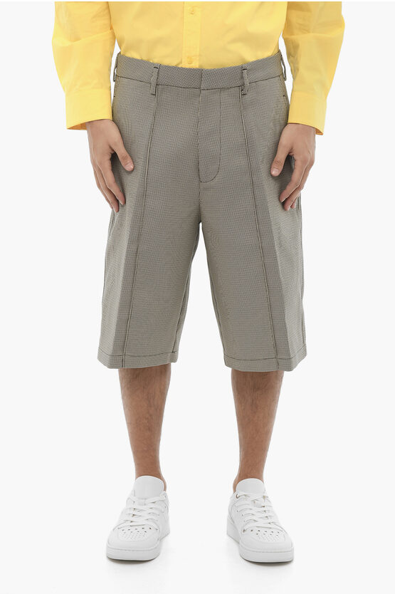 Neil Barrett Straight Leg Bermuda Shorts With Belt Loops