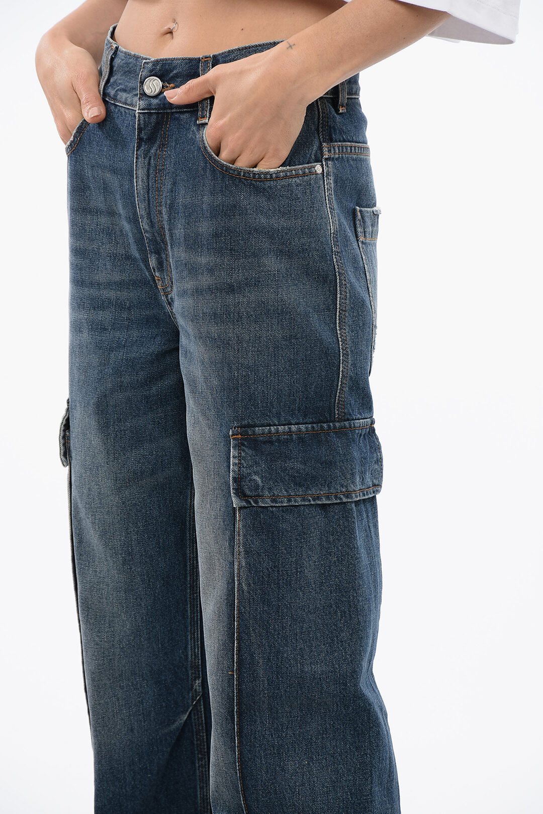 デニム・ジーパン Stella McCartney FW23 CARGO PANTS (6D0182_3SPH334003) Cargo jeans in blue - Stella Mc Cartney | Mytheresa