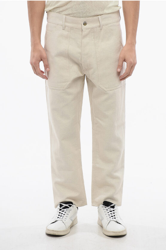 Nanushka Straight Leg Cotton And Linen Jasper Pants
