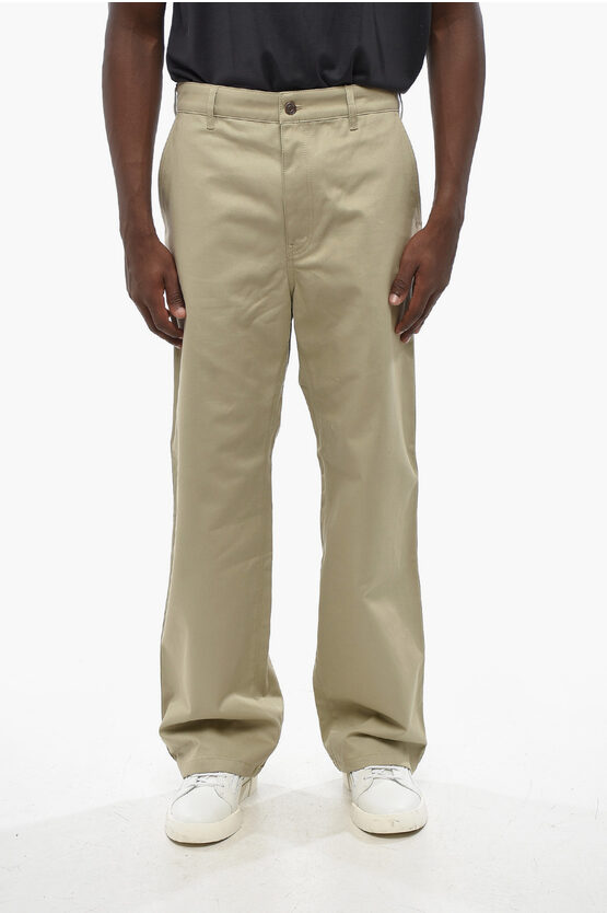 Celine Straight Leg Pants With Belt Loops In Neutral
