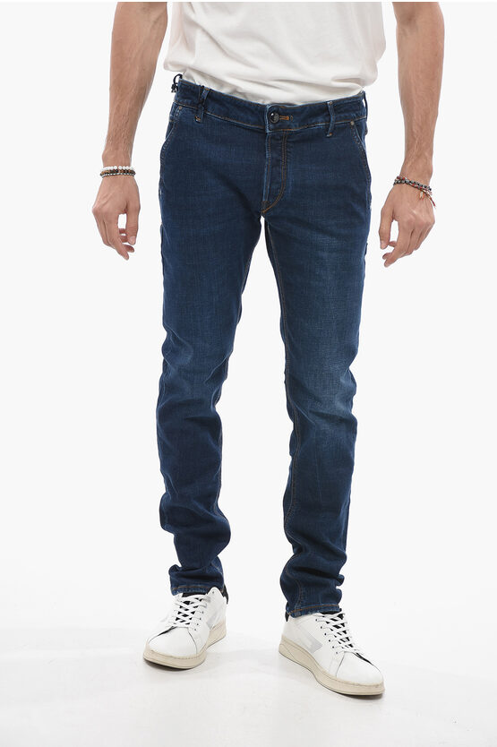 Shop Handpicked Straight Leg Parma Jeans With Visible Stitching 17cm