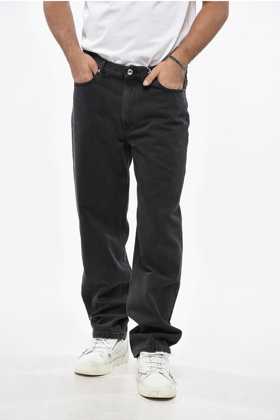 Apc Straight Leg Regular Fit Martin Jeans 20cm In Black