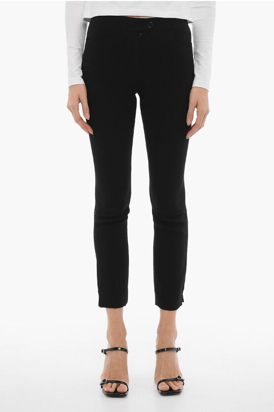 Shop Aspesi Straight Leg Solid Color Pants