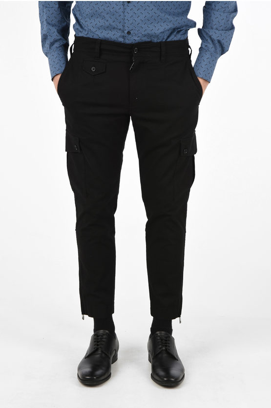 Dolce & Gabbana Stretch Cotton Cargo Pants with Belt Loops men