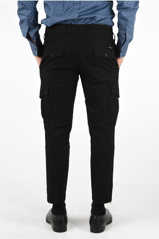 Dolce & Gabbana Stretch Cotton Cargo Pants with Belt Loops men