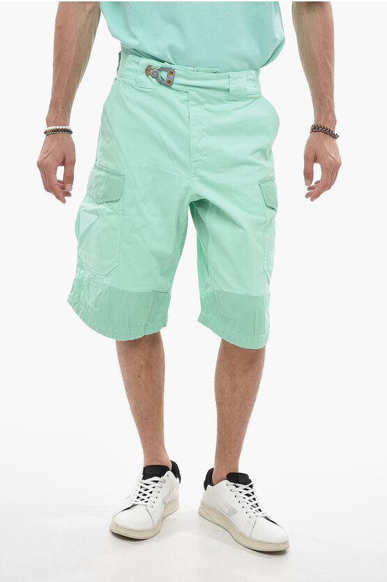 Shop Objects Iv Life Stretch Cotton Cargo Shorts With Karabiner Closure