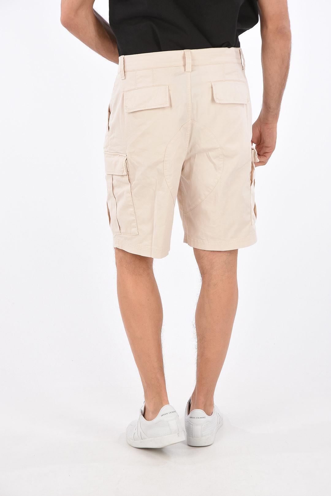 Brunello stretch cotton cargo shorts men - Glamood