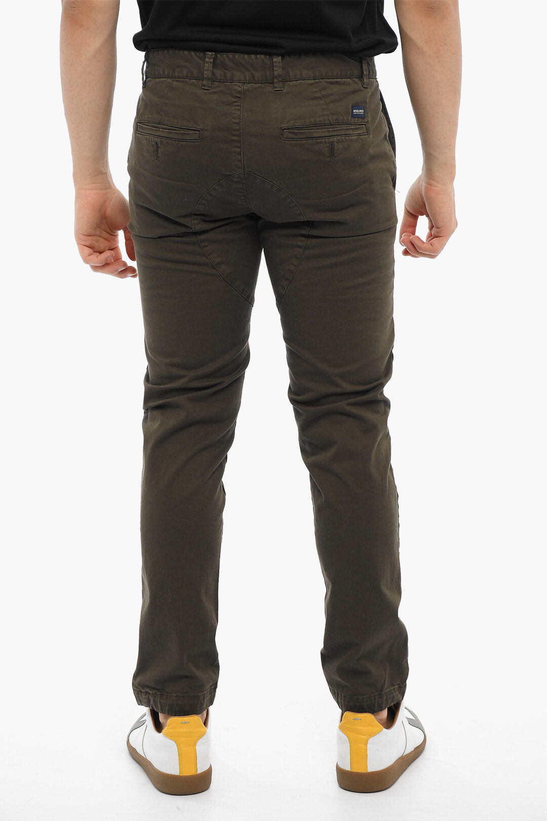Woolrich Stretch Cotton Chino Pants with Belt Loops men - Glamood Outlet