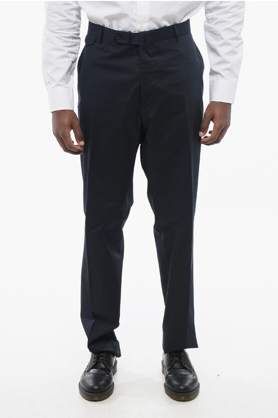 Tagliatore Stretch Cotton Chinos Pants With Belt Loops