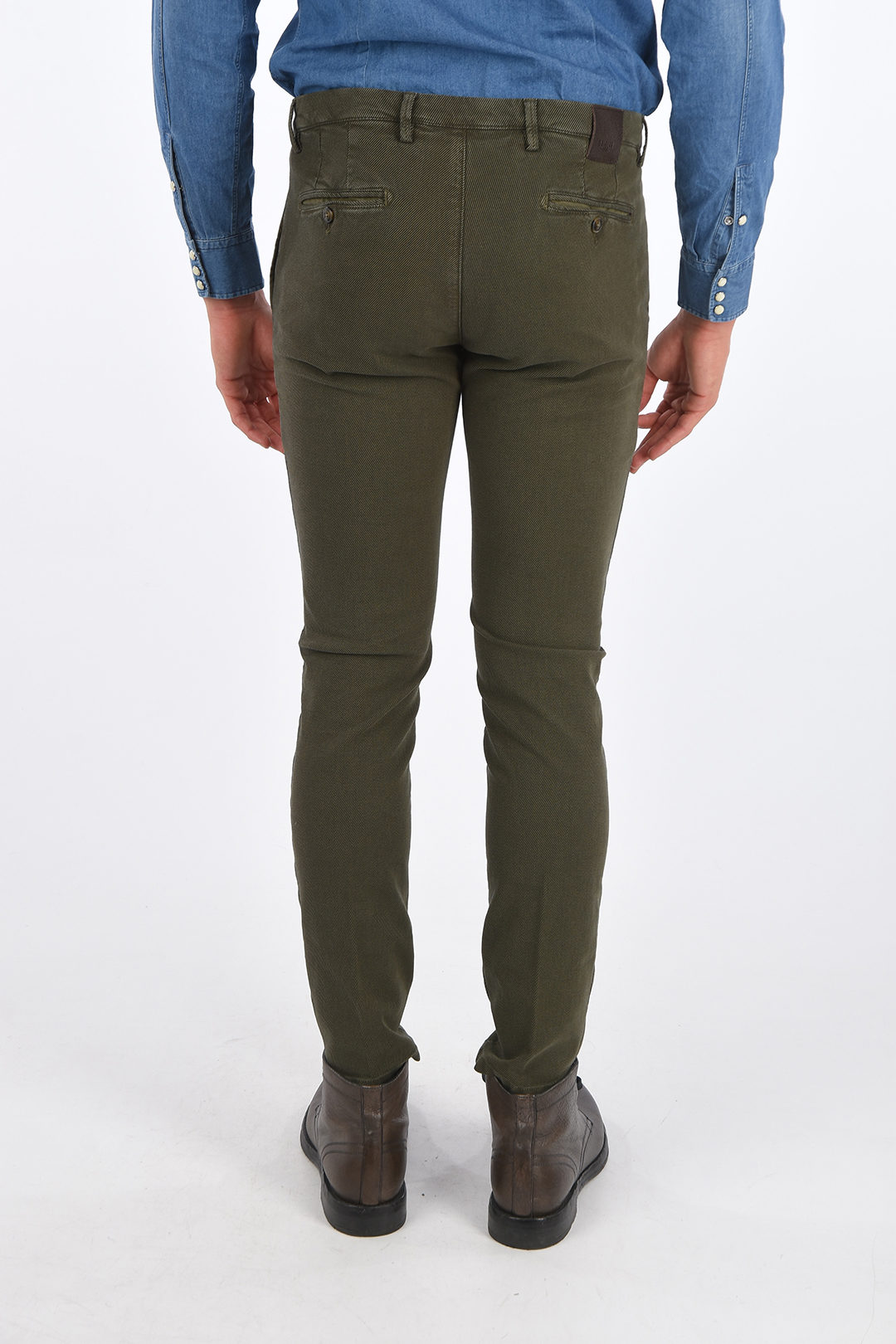 stretch cotton chinos