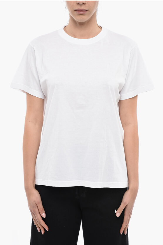 Chloé Stretch Cotton Crew Neck T-shirt In White