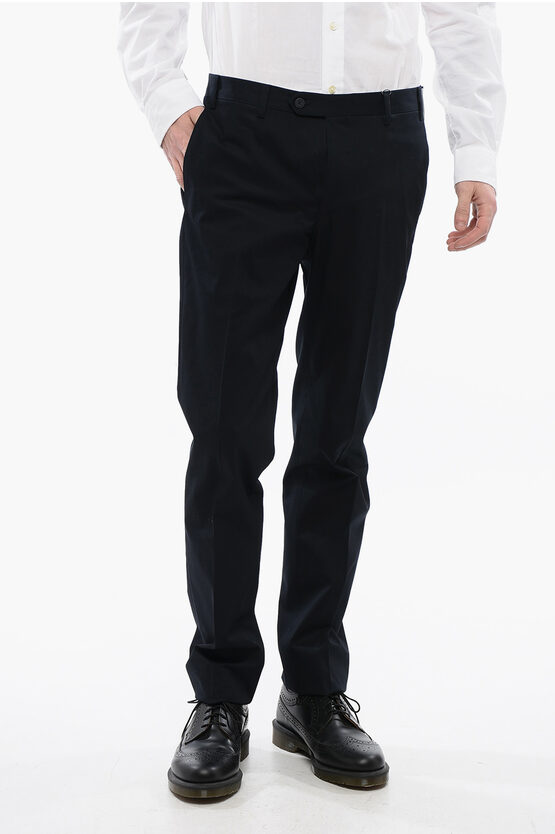 Corneliani Stretch Cotton Leader Chinos Pants With Belt Loops