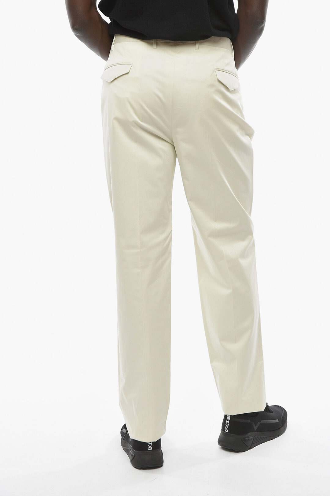 Corneliani Stretch Cotton LEADER Pants with Belt Loops men Glamood Outlet