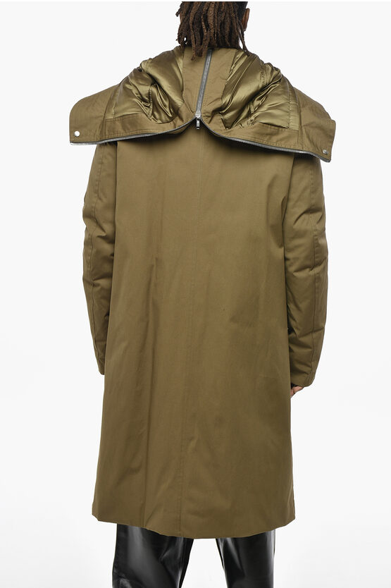 Rick Owens Stretch Cotton Parka with Hidden Closure men Glamood
