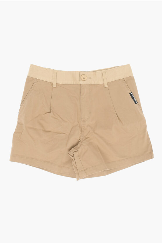 Shop Converse Stretch Cotton Single-pleat Shorts