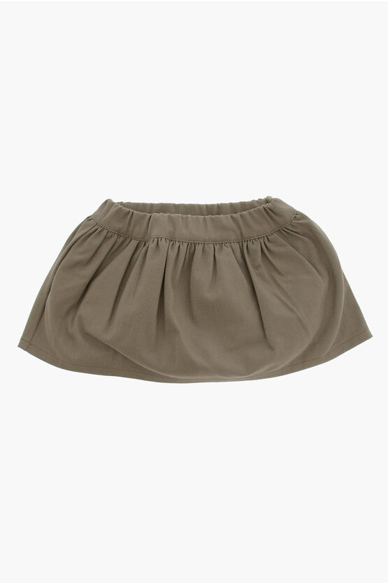 Shop Douuod Stretch Cotton Skirt With Elastic Waistband