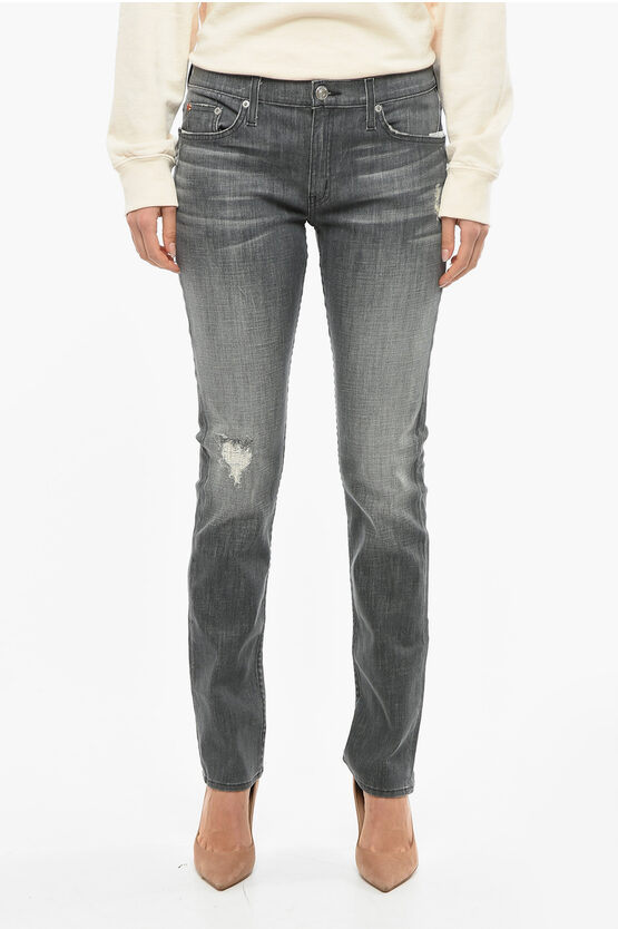 Hudson Stretch Cotton Slim Fit Skylar Jeans 17cm In Grey