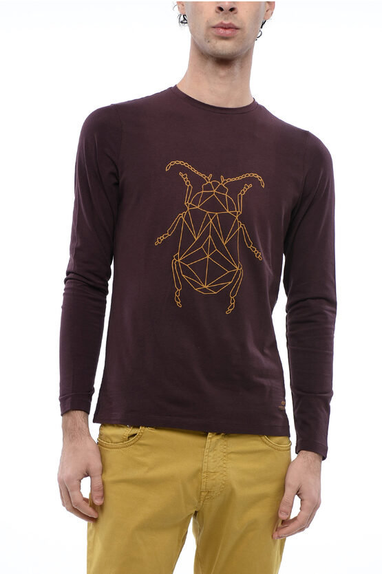 Corneliani Stretch-cotton T-shirt With Contrasting Print