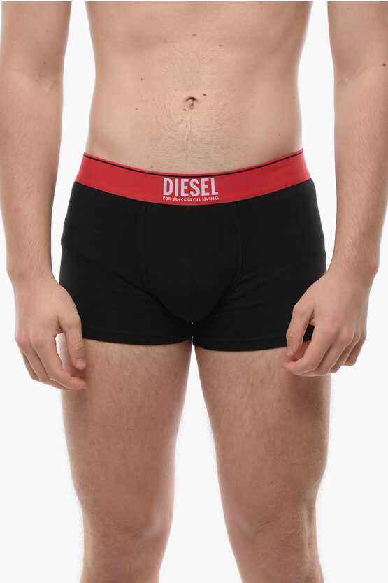 Diesel Stretch Cotton Umbx-damien Boxer With Back Print